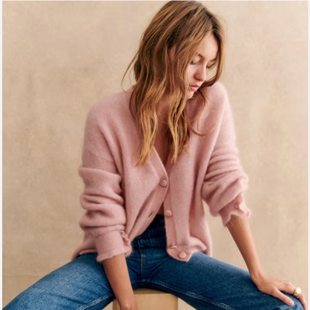 Sezane Mia Cardigan Pink